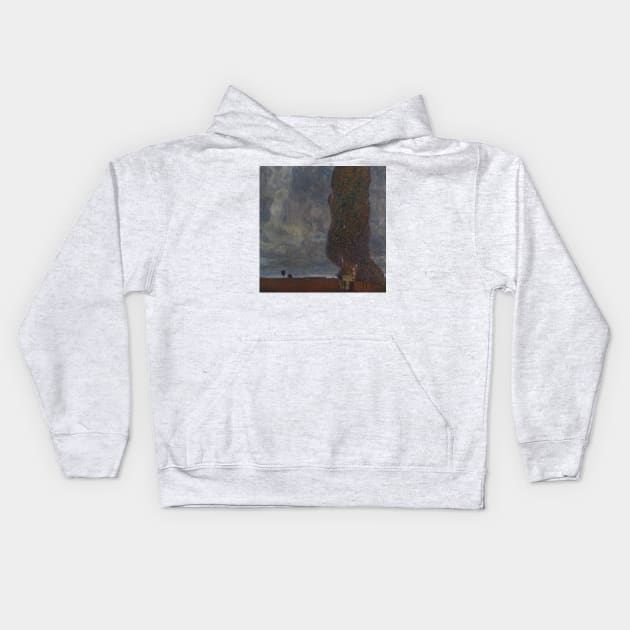 Approaching Thunderstorm by Gustav Klimt Kids Hoodie by Classic Art Stall